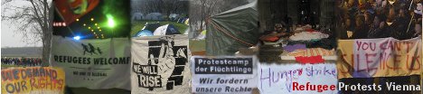 Refugee Protest March - Camp - Hungerstrike - Vienna
