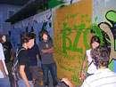 BZÖ Logo an der Graffity Wand in Klagenfurt