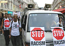 Stop Racism-Banners on the Demonstration