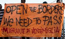 Open the borders. We need to pass. Migranti di Ventimiglia