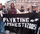 Manifestation for refugee rights in Sweden, 27 March 2006