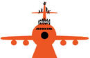 Besetztes Flugzeug Logo Nodeportations