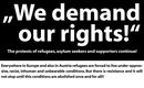 We still demand our rights - Refugee Camp Vienna