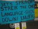 Let's Sprachstreik the One-Language-Schow Down! 1. März.