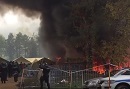 Fire in Brezice Camp where refugees were forced to wait on their way through the balkans