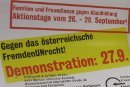 Gegen das österreichische FremdenUNrecht. Demonstration am 27.9.