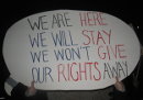 We are here, we will stay, we won't give our rights away - Refugee Protest Vienna 2012