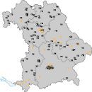 Bayerische Flüchtlingslager-Karte