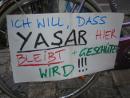 Ich will, dass Yasar hier bleibt und geschützt wird - Schild auf der Demonstration am 13. Juni 2011 in Wien