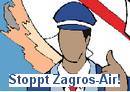 Postkartenmotiv Stoppt Zagros-Air