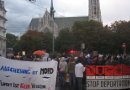 Rise together! Refugee rights demonstration outside Votiv church on September 20, 2013.
