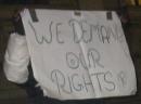 'We demand our rights!'