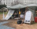 Refugee Protest Camp im Sigmund Freud Park im Dezember 2012.