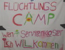 Flüchtlingscamp Wien Servitenkloster - Herzlich willkommen.